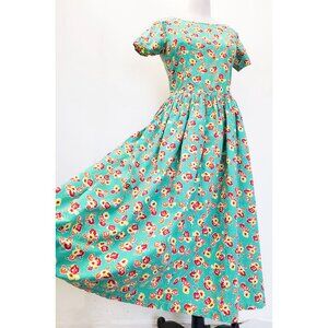JACKPOT by Carli Gry Womens Vintage 90s does 50s Retro Floral Jade Midi M/L